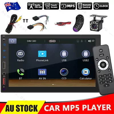 7  Double 2 DIN Bluetooth Head Unit Car Stereo Touch Screen Radio FM/TF/USB/AUX • $66.89