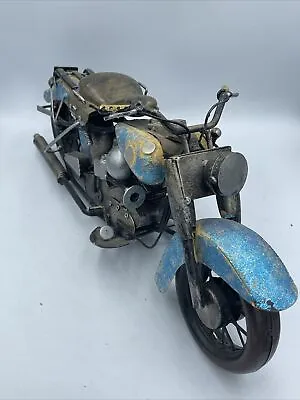 Vintage 1950's Replica Motorcycle 12” Handcrafted Long Metal • $40