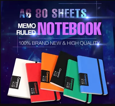 A6 80 Sheets Memo Ruled Notebook Journal Diary Notepad Planner Office Stationery • $7.95