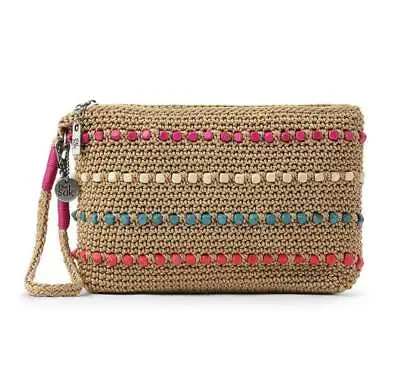 $38.62 • Buy The Sak | Sayulita Crochet Wristlet | Camel Multi Wood Beads