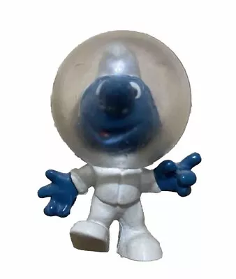 Smurfs Astro Smurf Astronaut Figurine Schleich PVC Toy Figure Space Helmet  • $17.50