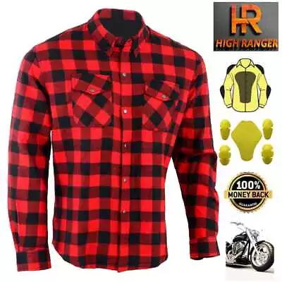 Men Motorbike Flannel Lumberjack Shirts Reinforced With DuPont™ Kevlar® Fiber • $139.99