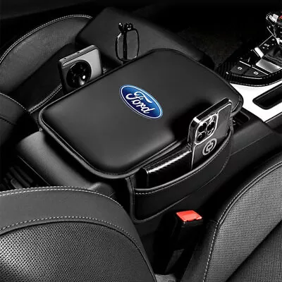 Car Armrest Box Cover Protector Seat Armrest Cushion Pad With Pocket For Ford • $24.99