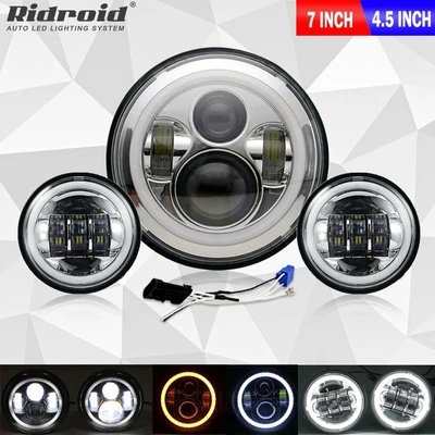 $54.99 • Buy 7inch LED Headlight DRL + Passing Lights For Yamaha Road Star XV1700AT Silverado
