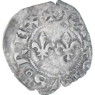 [#1174034] Coin France Charles VI Denier Tournois 1380-1422 2nd Emission V • $167.70