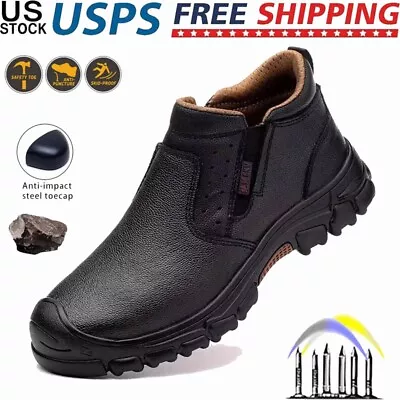 Work Boots Waterproof Shoes Indestructible Shoes Mens Composite Toe Safety Shoes • $30.35