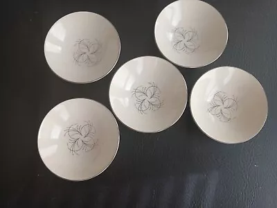 5 Vintage Mid Century Laughlin Rhythm Capri Berry/Dessert Bowls 5.5 In • $13.99