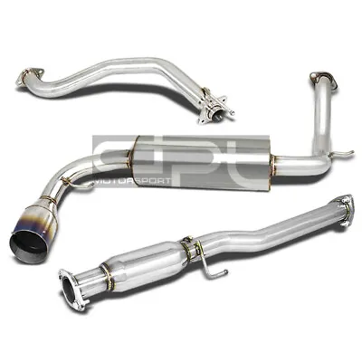 Crx/cr-x Dx/hf/si Stainless Steel Catback Exhaust Muffler 4.5 Burnt Tip+silencer • $166.38