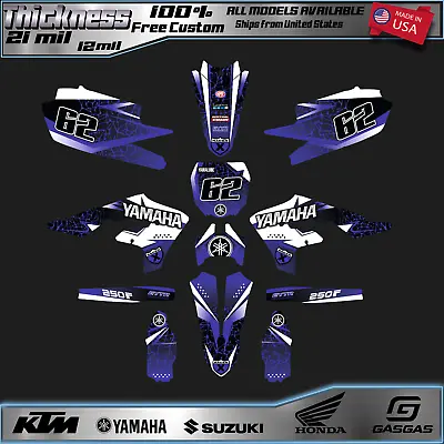 Fits Yamaha YZ 125 250 MX Motocross 2015 2016 2017 2018 2019 2021 Graphic Kit • $132.31