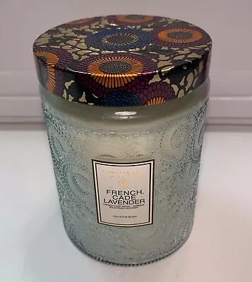 NEW Voluspa French Cade Lavender 16 Oz Large Glass Jar Candle 100 Hour Burn • $24.99