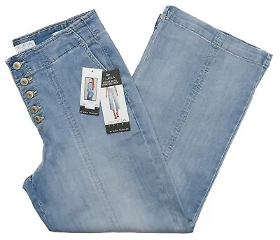 Sofia Jeans By Sofia Vergara #11132 NEW Women Luisa High Rise Wide Leg Crop Jean • $17.99