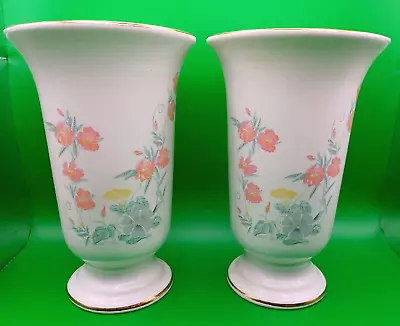 Ringtons Wade 1992 Ceramic Pottery China Pair Vases 20.4 Cm • £5