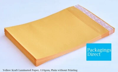 200x Premium Business C5 Envelope #01 - Yellow 160x230mm Kraft Laminated Mailer • $27.50