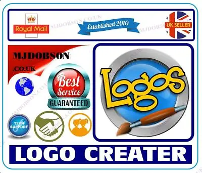 £9.95 • Buy Logo Maker CREATOR DESIGN SOFTWARE CD - WINDOWS 7,8,10 Full Version FREE POST