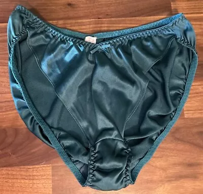 Vintage Maidenform Hi-Leg Second Skin Satin Panties Size Medium Green Shiny • $38.70