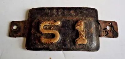 Vintage Maryland License Plate Metal Date Revalidation Tag Tab 1951 • $20