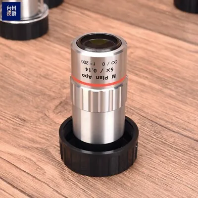 Pre-owned Mitutoyo M Plan Apo 5x 0.14 Microscope Objective Lens 378-802-6 • $436.95