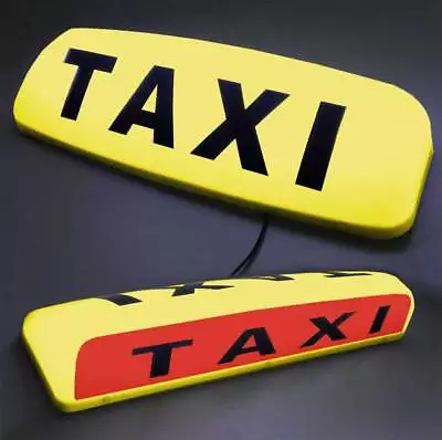 23  Led Magnetic Taxi Roof Sign Light Yellow Amber Taxi Meter Top Sign Cab Light • $60.61