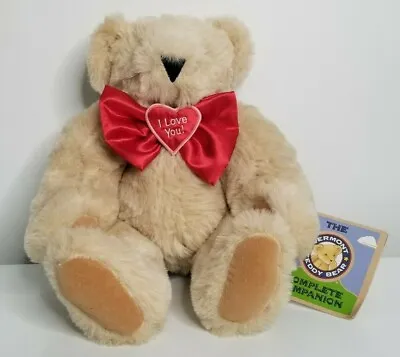 Vermont Teddy Bear Company I LOVE YOU 15  Jointed Brown Plush Stuffed Toy NEW • $15.63