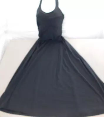 PrAna Womens Size M Built In Bra Black Sleeveless Athleisure Fitness Racer Dress • $20