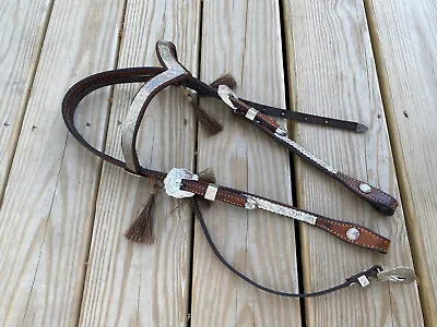 $95 • Buy Moran Silver V-Style Browband Western Show Horse Headstall