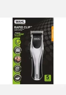 Wahl 9657-017 Rapid Clip Cord/Cordless Hair Clipper With 12 Attachment Combs • £34.95
