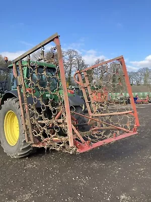 6 Meter Grass Chain Harrows✅Hydraulic  Folding✅ Spring Weeder Grass Seed HD • £1795