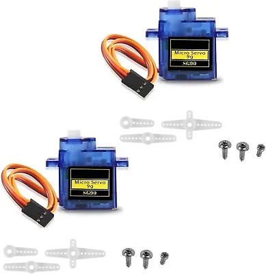 2 Pcs Mini Gear Micro 9g Servo SG90 RC Helicopter Airplane Boat Car For Arduino • $5.37