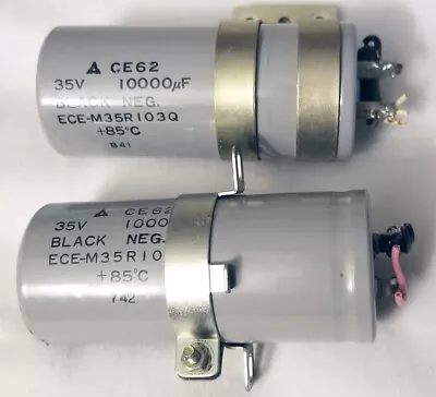 Vintage Pair (2 Qty) Elna 10000mf 35V Electrolytic Capacitors • $29.99