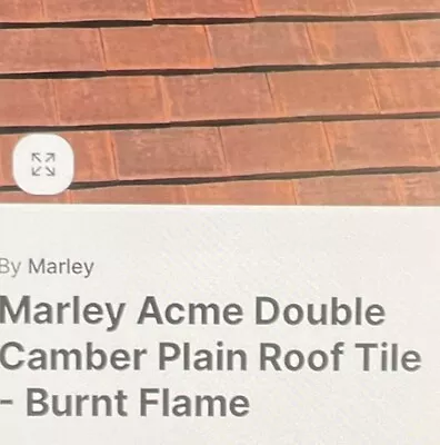 Marley Acme Plain Clay Roof Tile Double Camber - Burnt Flame  New & Unused • £380