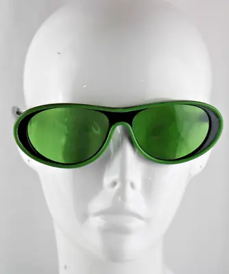 Mid Century Made Italy Green Lined Black Sunglasses Aviator • $24.99