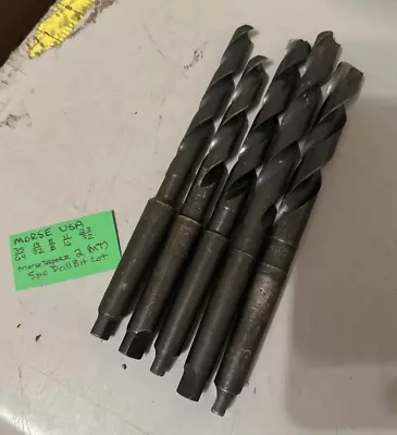 Morse USA 5pc MT 2 Morse Taper Drill Bit 35/64 19/32 5/8 11/16 23/32 Metal Lathe • $59.99