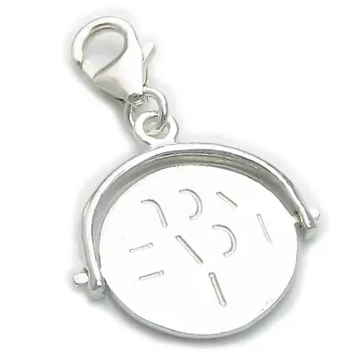 I Love You Sterling Silver Spinner Charm With Clip .925 X 1 Charms. • $45.25