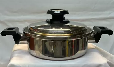 Vintage 8  Kitchen Craft 18-10 Surgical Stainless Steel Pot W/Vented Lid • $50