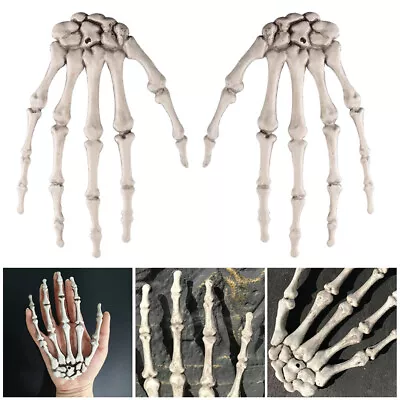 Halloween Plastic Skeleton Hands Realistic Fake Human Hand Bone Party Decoration • $7.87