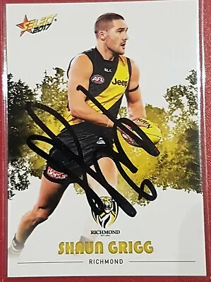 $10 • Buy Signed 2017 Richmond Tigers Card SHAUN GRIGG