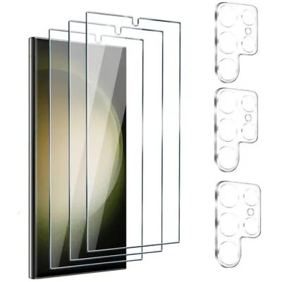 Tempered Glass Screen Protector For Samsung Galaxy S24 Ultra/Plus Camera Protect • $11.99