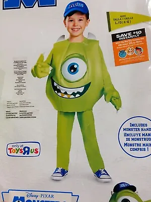 Monster University Inc MIKE WAZOWSKI Costume Sz L 4 - 6 ToysRUs Deluxe Disney 3D • $150