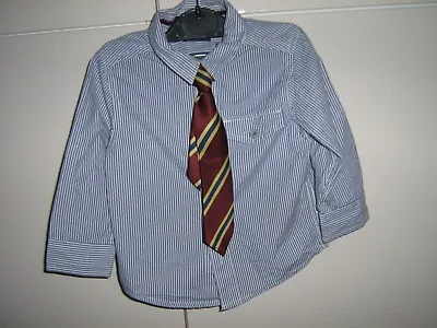 £2.49 • Buy Boys Next Striped Shirt & Tie 9-12 Months