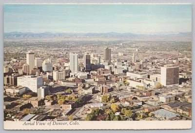 $2.29 • Buy State View~Air View Denver Colorado~Mountains In Background~Continental Postcard