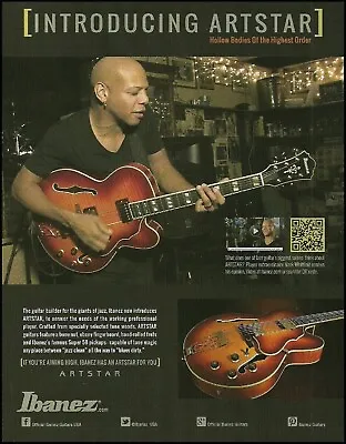 Mark Whitfield Ibanez Artstar Guitar Series Ad 8 X 11 Advertisement Print • $4