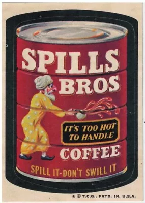 1974 Topps Original  Wacky Packages 6th Spills Bros • $2.75