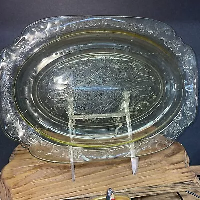 Depression Glass ~ Federal Madrid Amber (yellow) Oval Serving Platter • $20