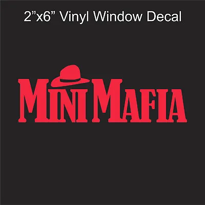 MINI MAFIA Red Vinyl Window Decal | Cooper Bumper Sticker | Die-Cut Lettering • $3.67