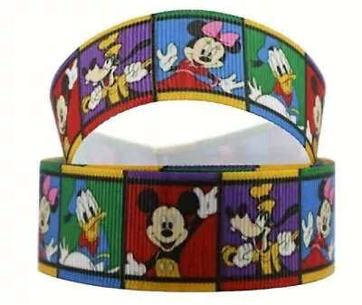 Mickey Mouse & Friends 1  Wide Repeat Ribbon Sold In Yard Lots • $10.99