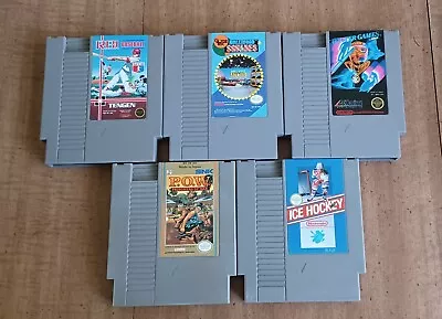 5 Game Lot Nintendo Nes Games Only Baseball Hockey W/games Holly Tested *nice*  • $44.49