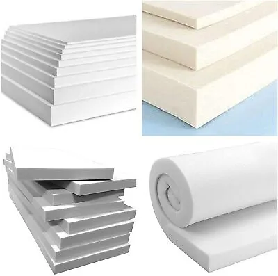 £6.89 • Buy Custom Cut High Density Upholstery Foam Sheet - Durable And Comfortable Foam For
