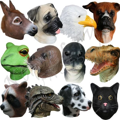 £29.99 • Buy Latex Fancy Animal Head Party Dress Up Cosplay Fancy Dress Props Costume Masks