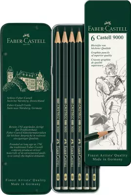 Faber-Castell - Castell 9000 Art Set Pencil Pack Of 6 Green • £9.91