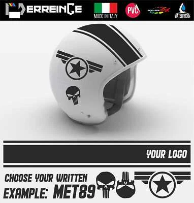 ERREINGE - Adesivo 40 cm TESCHIO COCCARDA ITALIA - Sticker PVC | Decal compatibile per Moto, Scooter, Casco, Biker, Pickup, Carena, Serbatoio